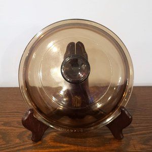 Pyrex Amber Glass Replacement Lid 15 V1C V-1‐C Corning Vision Ware Brown